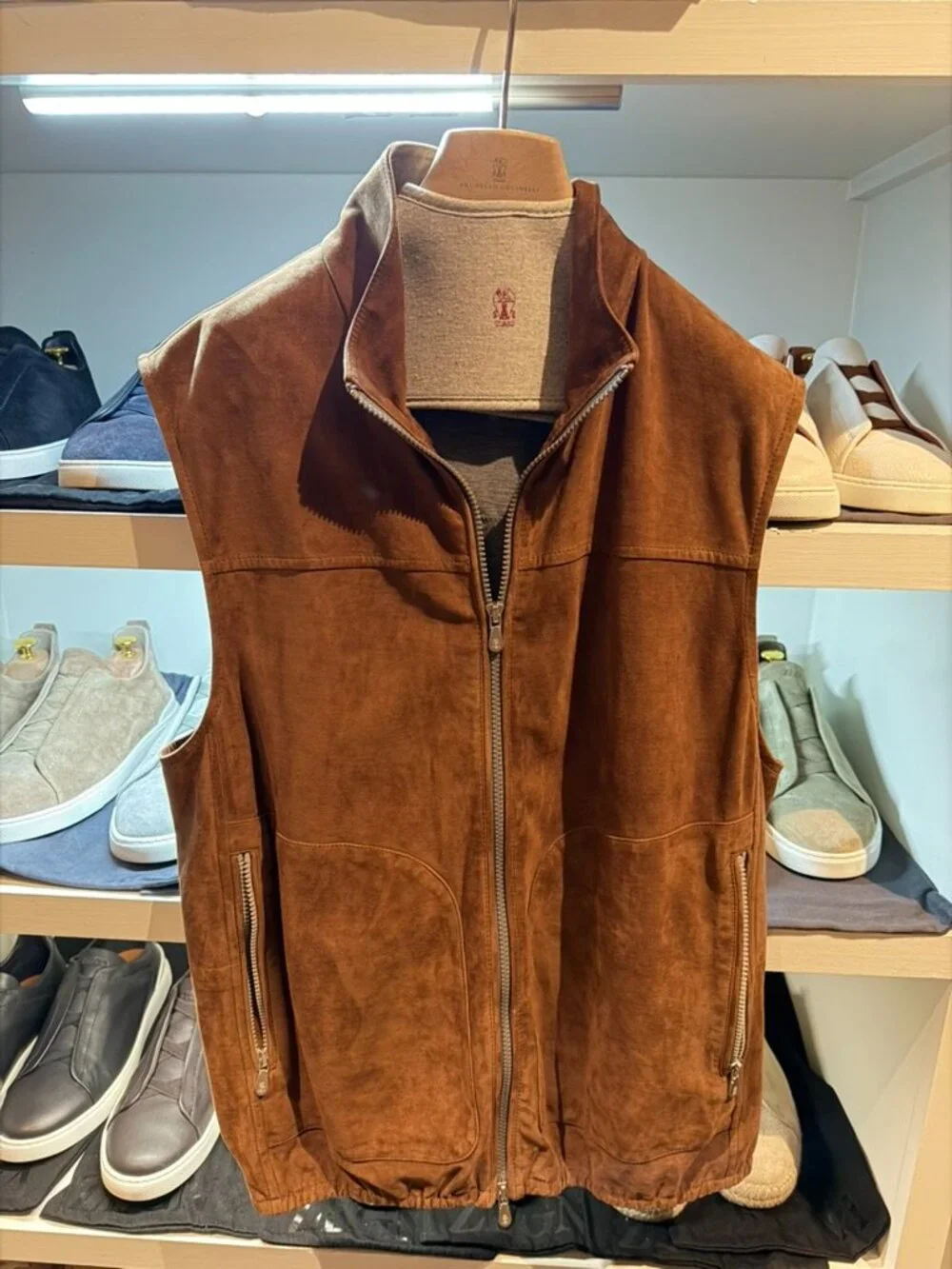 Brunello Cucinelli Suede Vest in Men’s Medium
